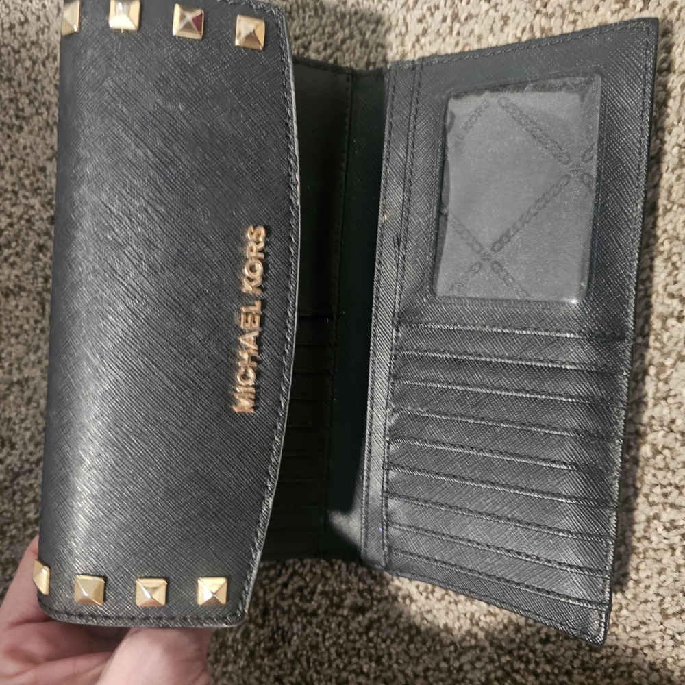 Michael Kors Black Studded Wallet